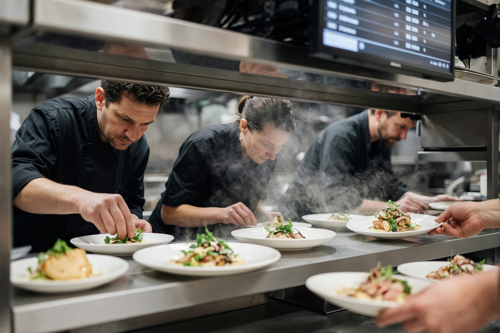 Kitchen pass during service